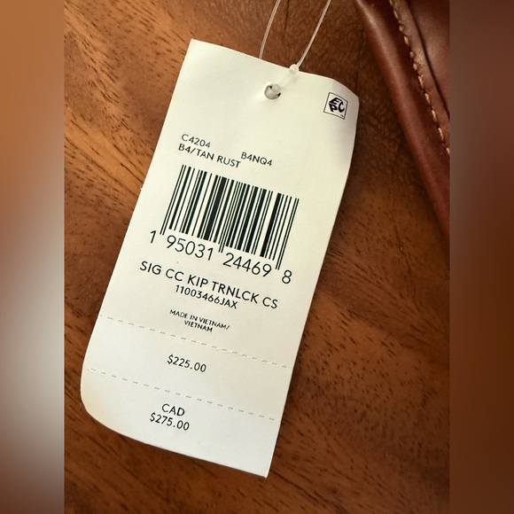 COACH Kiplock Crossbody in Signature Canvas B4/Tan Rust C4204 NWT OS - Picture 9 of 10